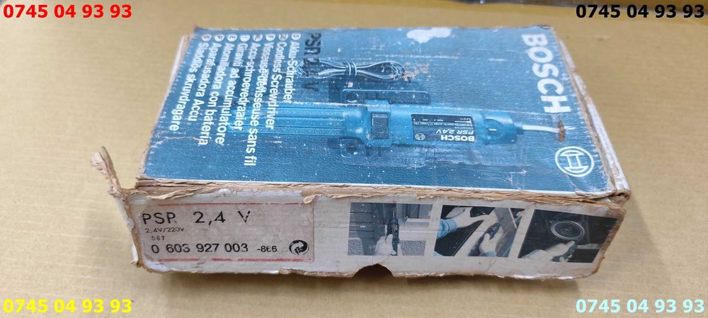 filetanta bormasina surubelnita electrica BOSCH PSR 2.4V baterie slaba