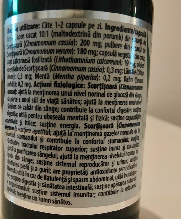 Scorțișoară extract 60 capsule