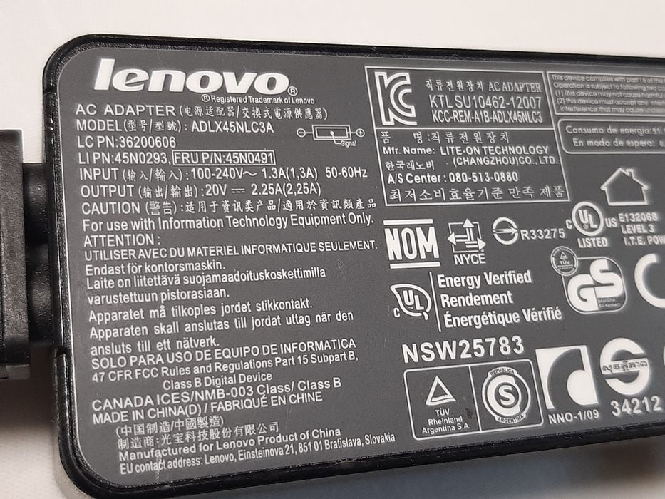 Incarcator laptop Lenovo USB 20V 2.25A