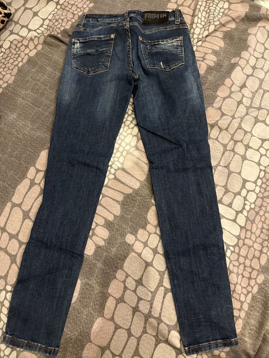 Дамски дънки тъмно сини