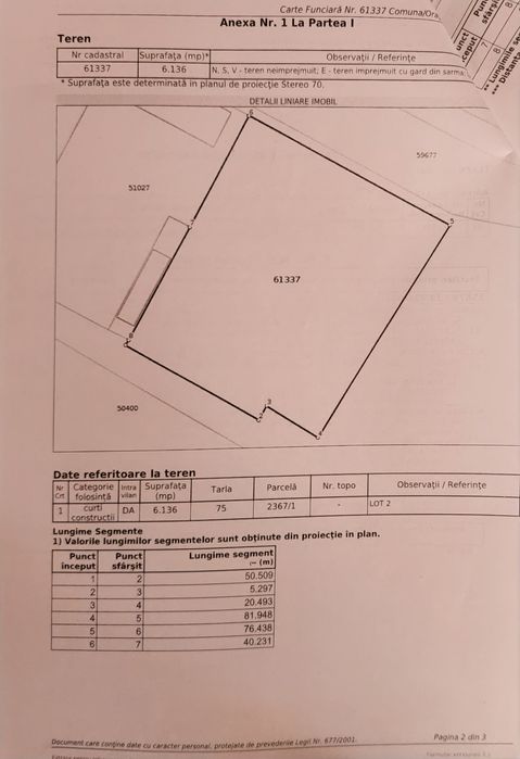 Vand teren intravilan pretabil hala productie 5720 mp