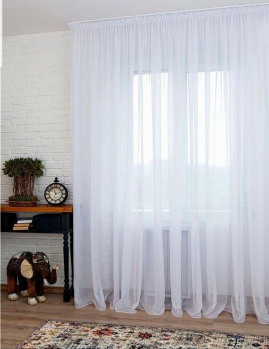 Тюль однотонный минимализм