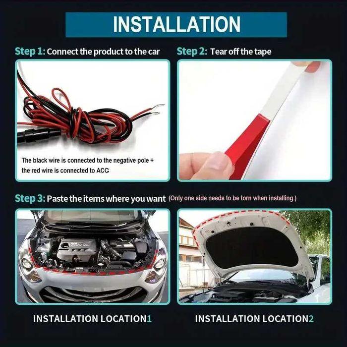 Lumini de zi Banda led pentru capotă auto