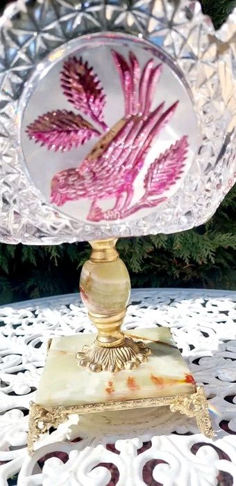 Fructieră din cristal masiv.