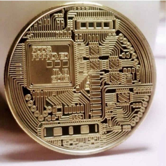Монета сувенирная Bitcoin Биткоин