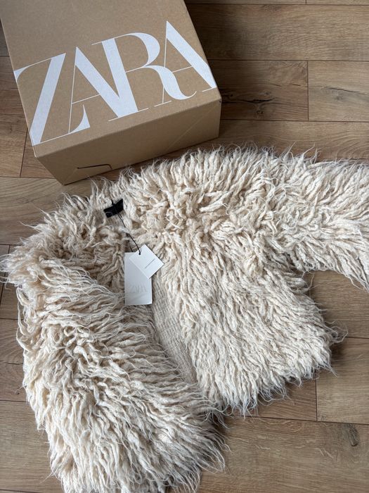 Jacheta de blana Zara tricot virala noua cu eticheta