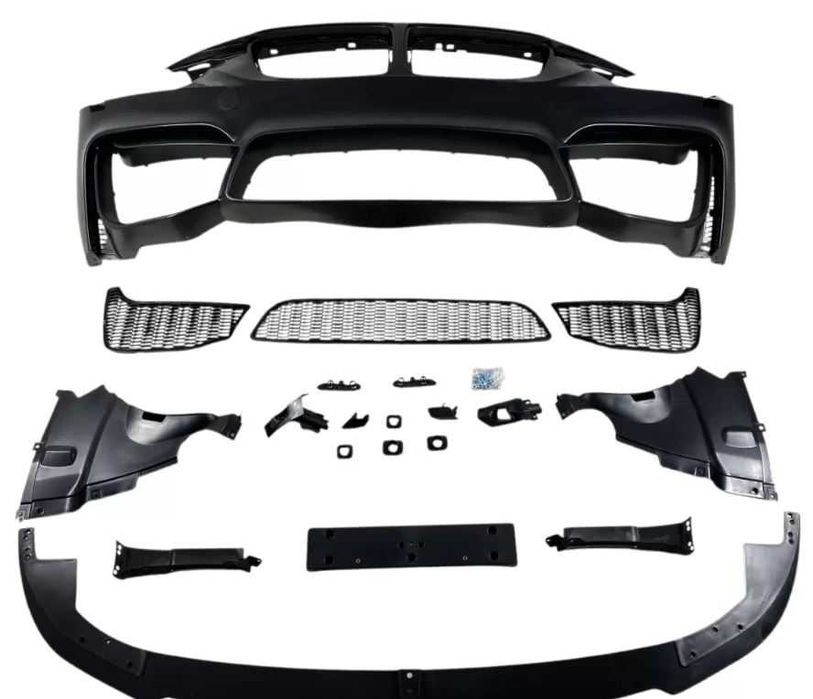 Предна Броня M3 с лип спойлер BMW F30 2011+ без халогенни и парктроник