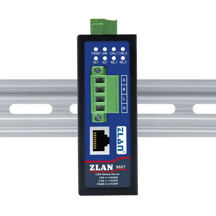 Индустриална CAN шина Взаимно преобразуване ZLAN9607 CAN RS485 Сериен