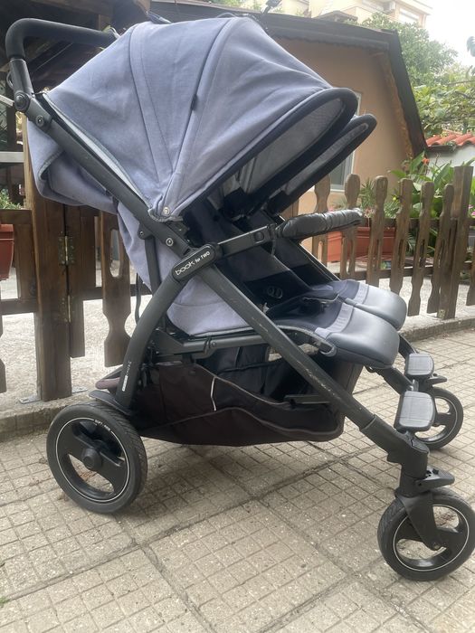 Количка за близнаци Peg Perego Book for two и кошчета  Porte enfant
