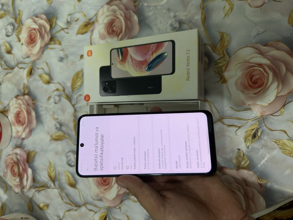 Redmi note 12 ,  8/128 Gb , karopka dakumentli