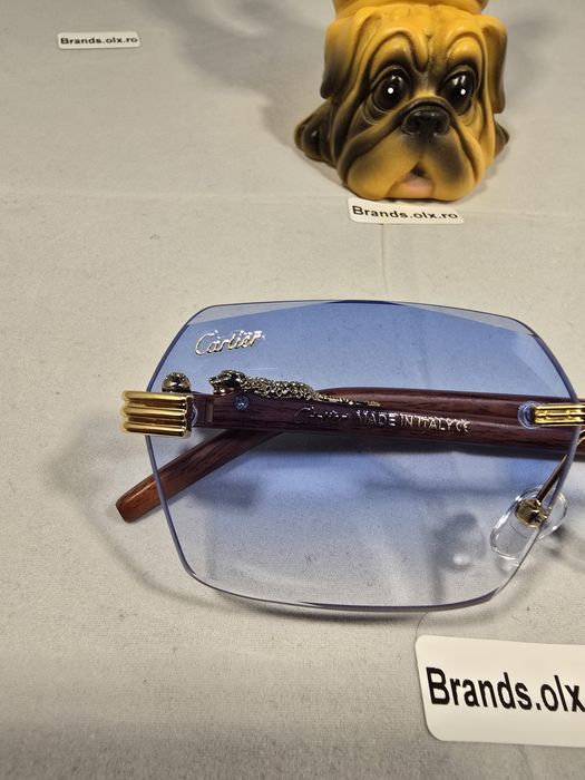 Ochelari de soare Cartier Rimless Blue, made in Italy