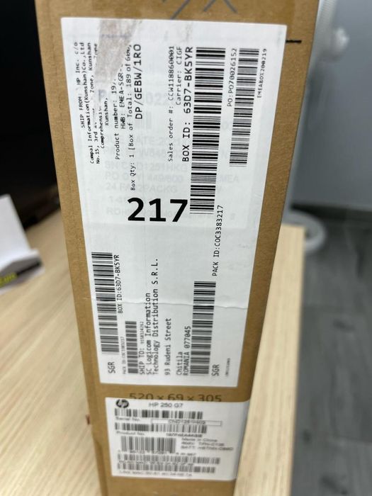 Laptop HP 250 G7 cu procesor Intel(R) Core(TM) i3-1005G1 -P-