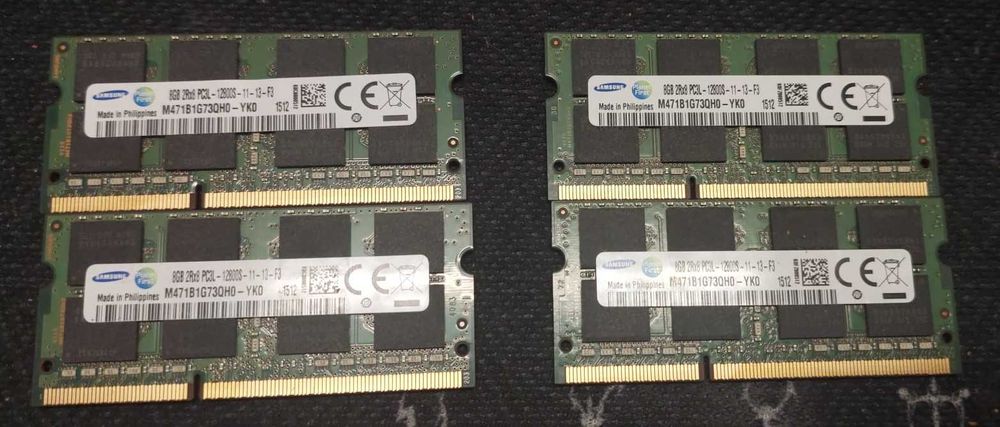 Memorie 16GB DDR3 sodimm Samsung, kit 2 x 8GB DDR3L 1600MHz, Laptop