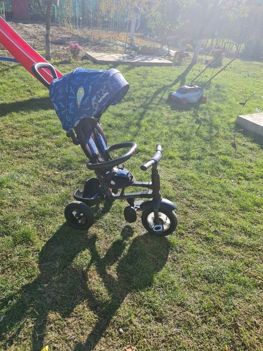 Tricicletă pliabilă cu roți gonflabile sun baby qplay rito - blue
