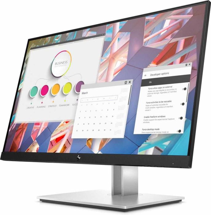 монитор HP E27 G4 , 27" FHD / Display Port / HDMI / VGA / USB HUB