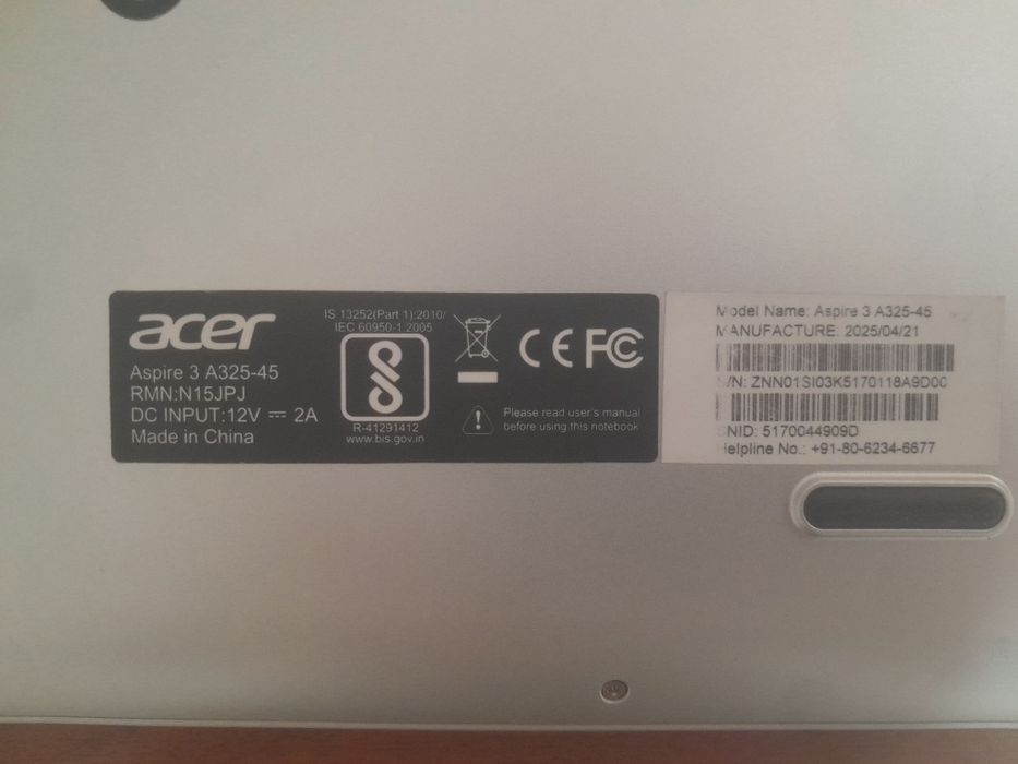 СРОЧНО ПРОДАЮ Ноутбук Acer Aspire 3  A325-45