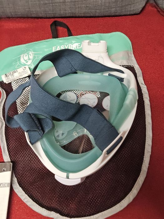 Mască full-face nouă snorkeling copii Decathlon Subea Easybreath — mărime XS, cu husă