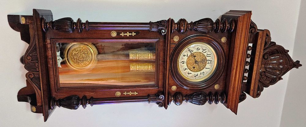 Ceas de perete cu pendul si 2 greutati Kienzle