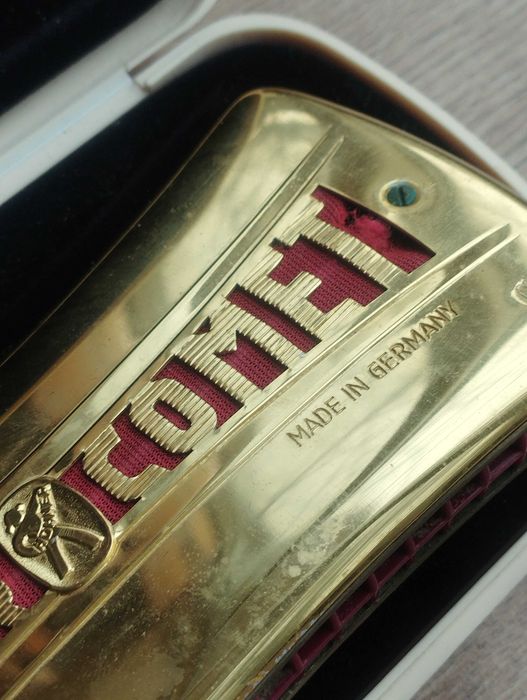 Винтидж хармоника Hohner Comet двустранна в калъф.