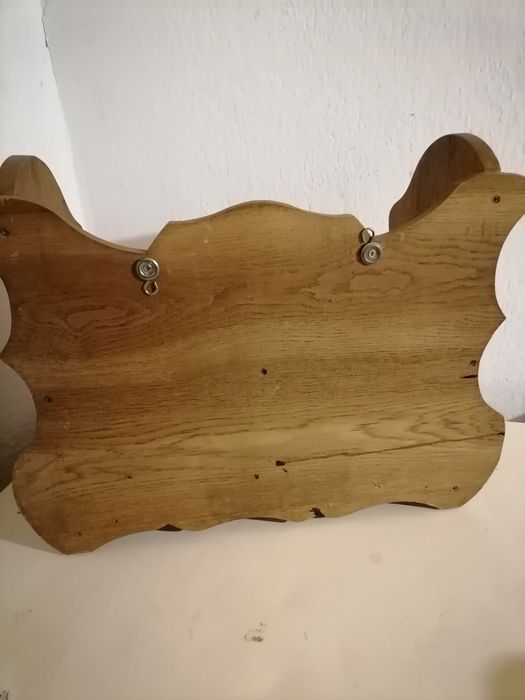 Raft din lemn stejar masiv cu sculptura decorativ