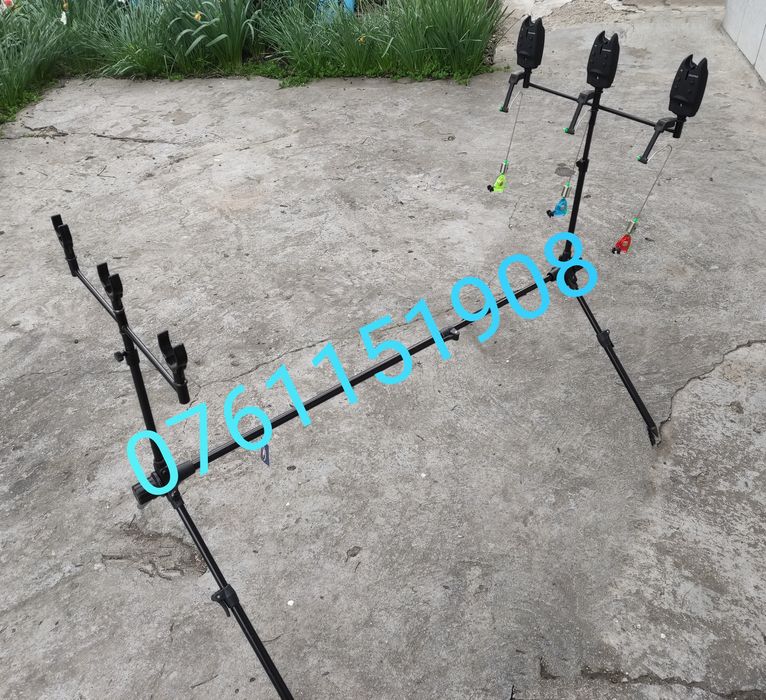 Rodpod- Rod pod 3 posturi pentru 3 lansete+3 Avertizori +3