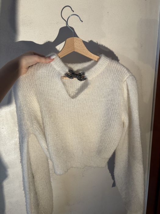 Пухкава зимна блуза