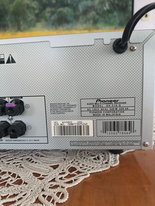 Pionier SX-316-S Receiver Home cinema 5.1 Dolby DTS (necesită transformator 220V-120V)