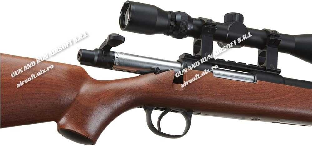 Pusca Tytan V4 Sniper: 6.5J Putere, Lunetă Inclusă, Full Metal, Arc