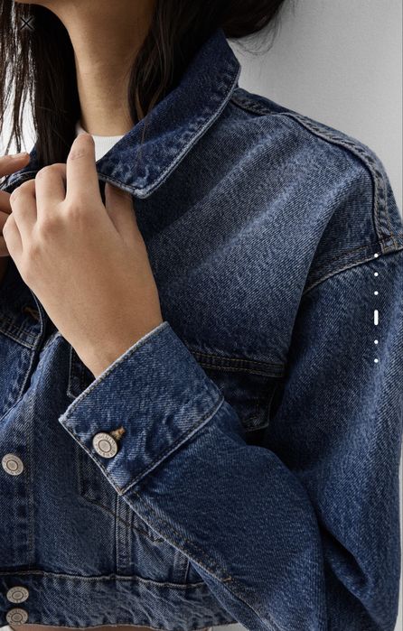 Geaca denim cropped