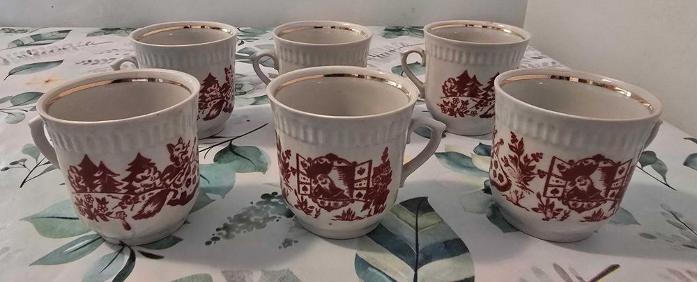 Seturi de căni de porțelan și sticlă