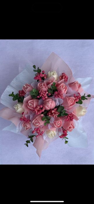 Букет от соеви свещи,цветница,Великден