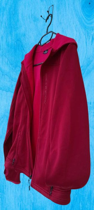 Jacheta Newcential windproof bordo cu fermoar si gluga S/M