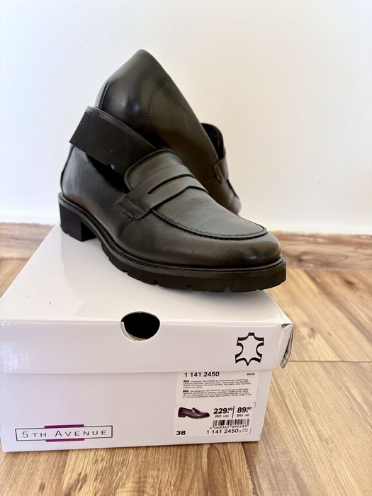 Loaferi dama  - piele, marime 38