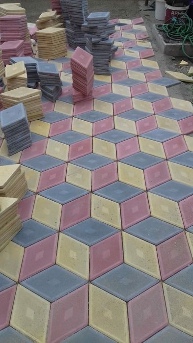 Extra preturi pentru pavaje si pavele model Romb 3D cu montaj