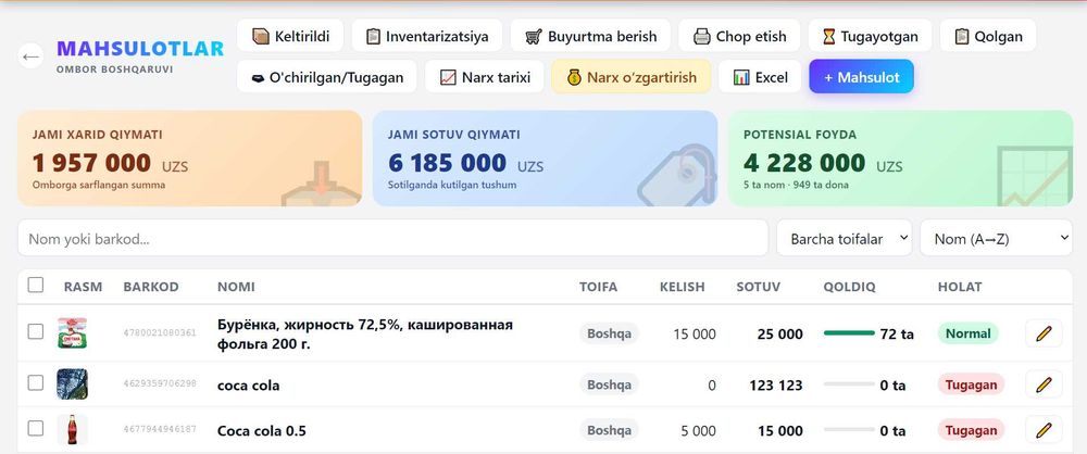 Do'koningizni avtomatlashtiring — VelionPOS kassa va hisobotlar