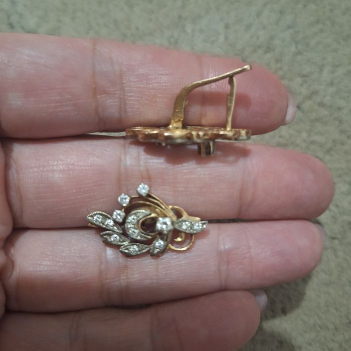 Золотые серьги, брилианты