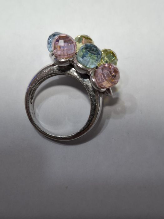 Vind inel argint cu pietre damă