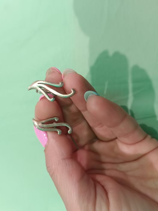 Сребърни дамски обеци