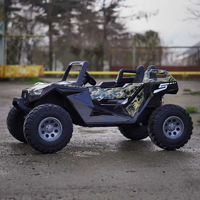 UTV electric pentru 4 copii, Kinderauto BJX1928 24V 14Ah , 500W Army