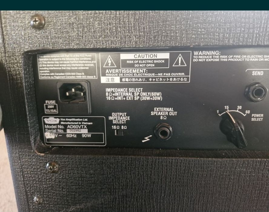 VOX AD60VTX cu pedale originale – amplificator cu lampă (valvă)