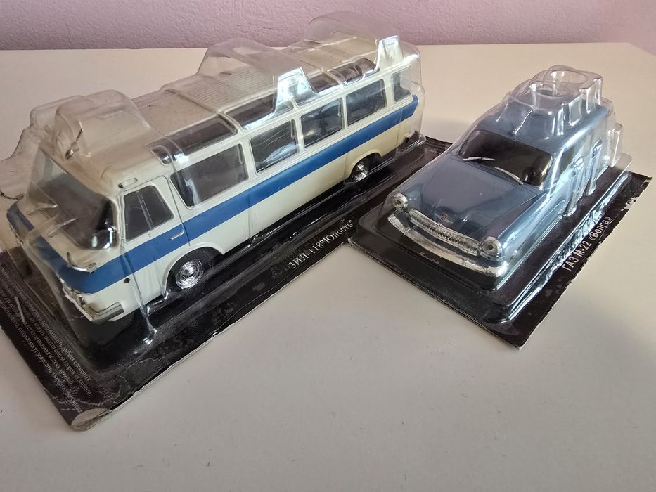 Macheta volga si autocar rusia 1/43