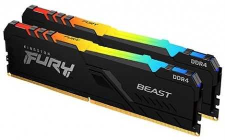 Рам памет Kingston FURY Beast RGB 32GB (2x16GB) DDR4 3200MHz