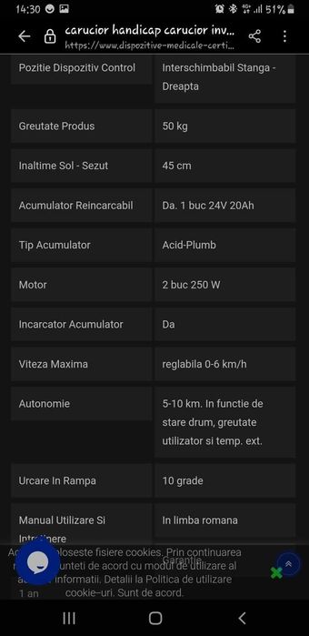 Carucior invalizi max. 100kg
