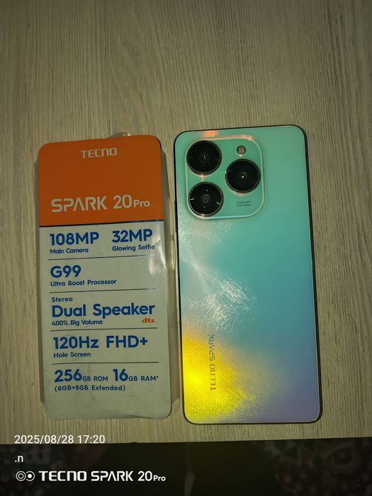 Tecno Spark 20 pro 16gb Ram 256 gb rom