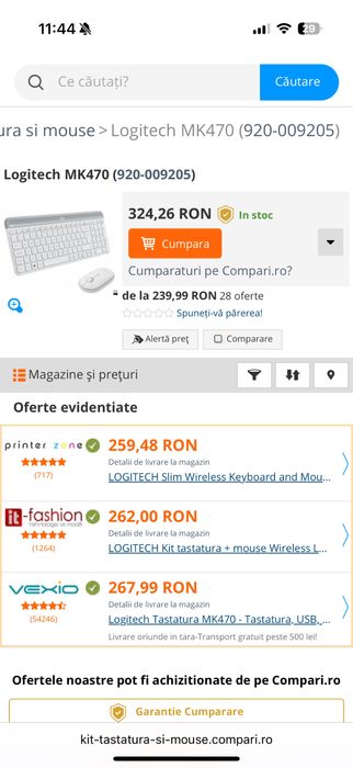 Set Logitech k470 mouse + tastatura
