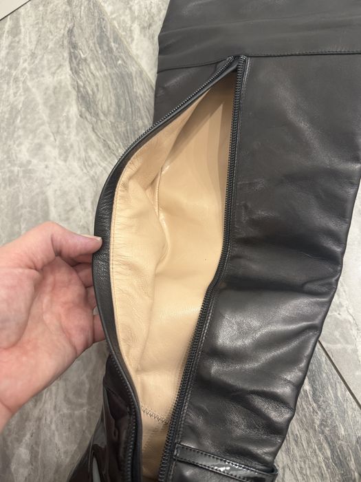 Ботфорты кожаные