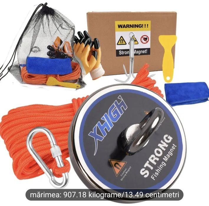 Magnet fishing D90,120,136mm cu forta de 340kg