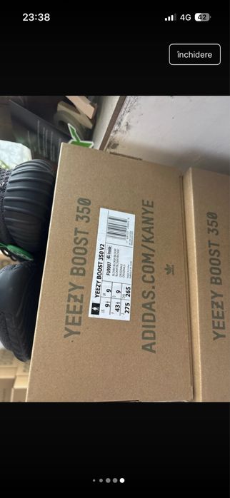 Adidas Yeezy Boost 350 V2 Black Reflective 43 1/3 Noi