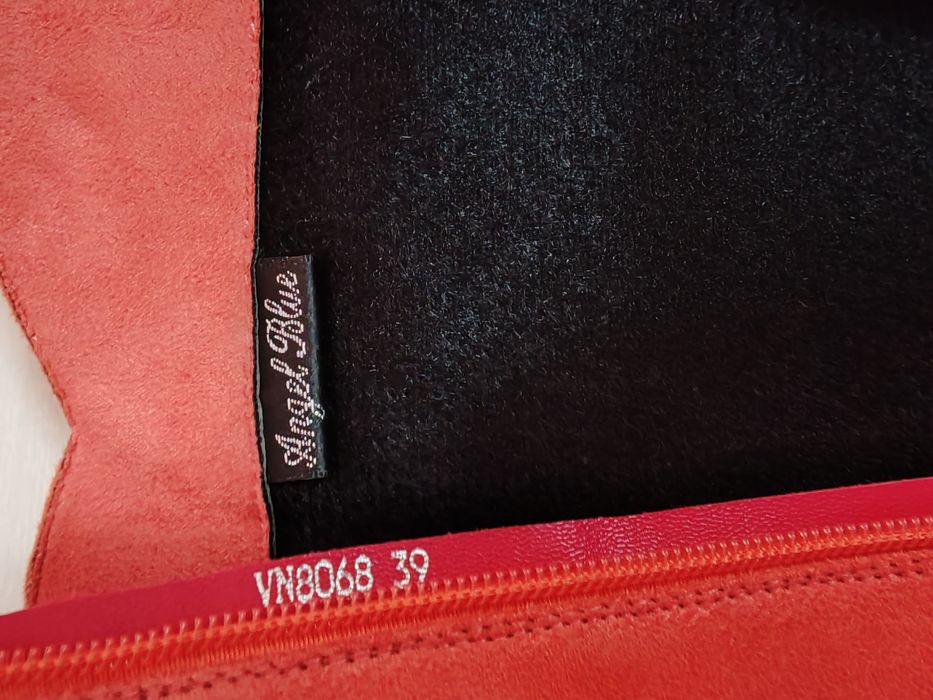 Cizme Angel Blue piele întoarsă