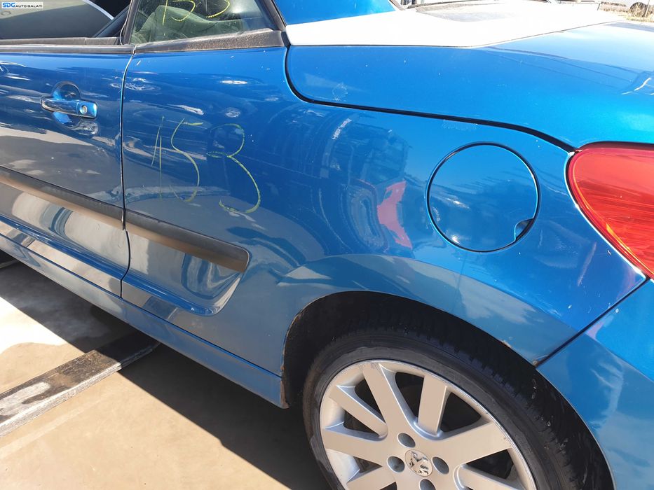 Aripa Stanga Spate Peugeot 207 CC Cabrio 2006 - 2014 Culoare KMU Neysha Blue [K6576]